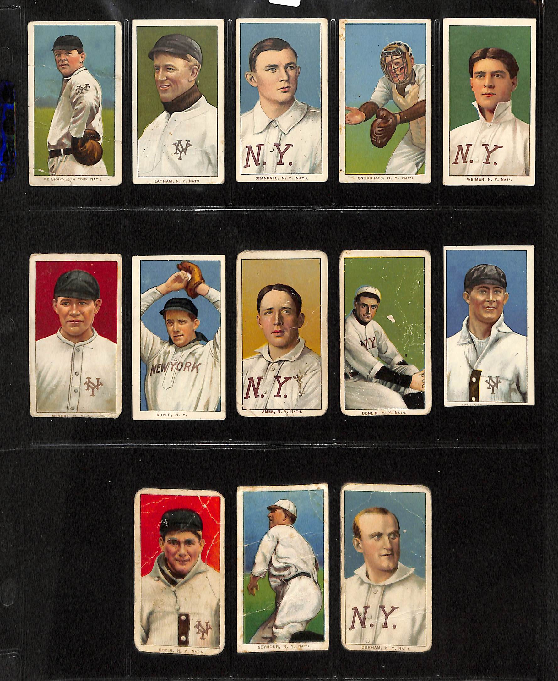 Lot Detail Lot Of 13 T206 New York Giants Cards W John McGraw Joe