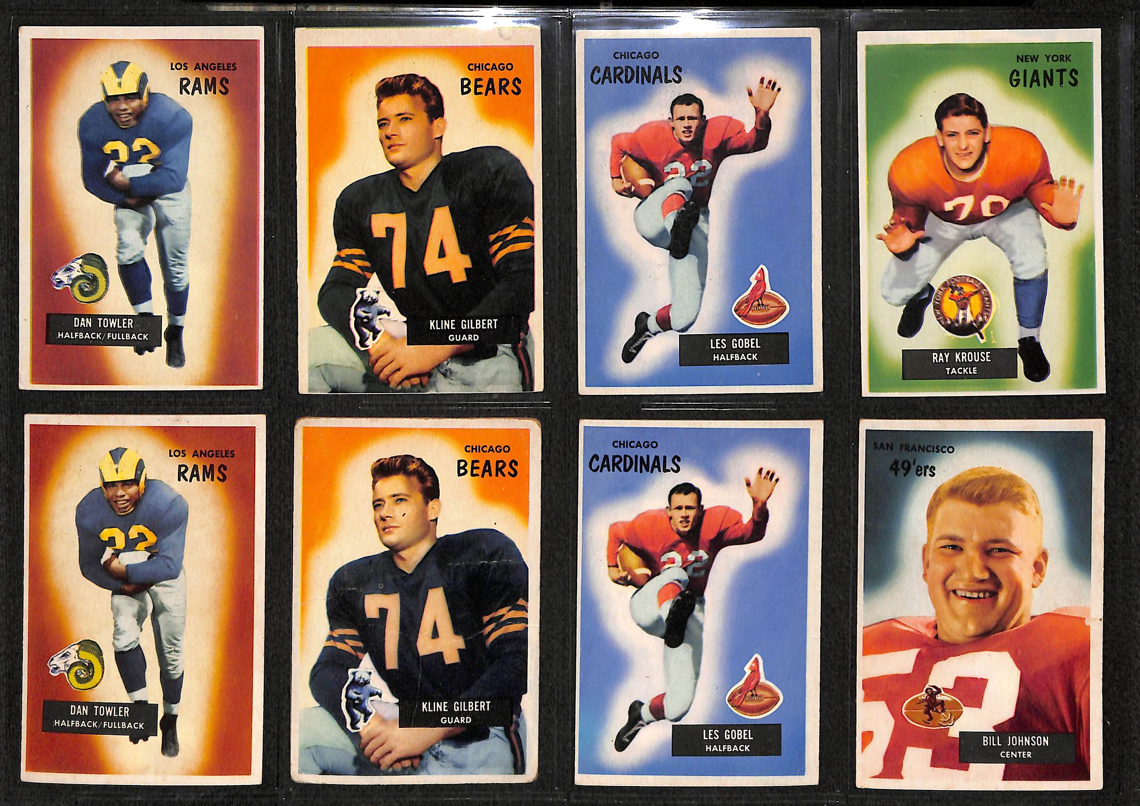 Lot Detail Lot Of 63 195455 Bowman Football Cards w. Ollie Matson