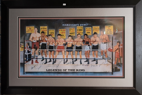 Legends of the Ring Signed by Ali, LaMotta and 8 others - JSA