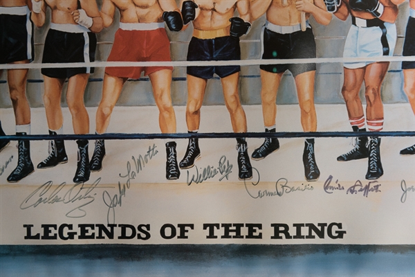 Legends of the Ring Signed by Ali, LaMotta and 8 others - JSA