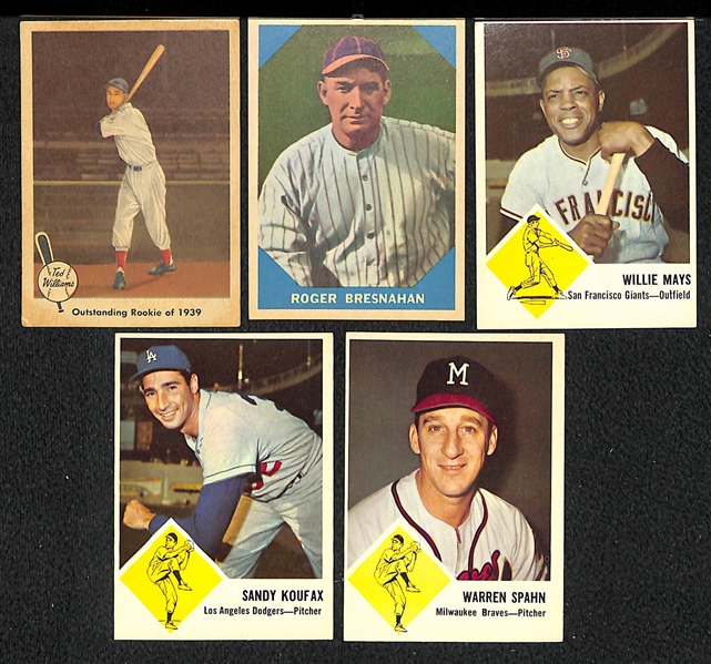 Lot Detail Lot Of 22 1959 1963 Fleer Baseball Cards W Willie Mays