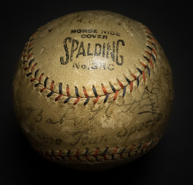  Babe Ruth &  Lou Gehrig Dual Sweet Spot Signed Baseball - 1931 New York Yankees Team Signed Baseball (JSA)