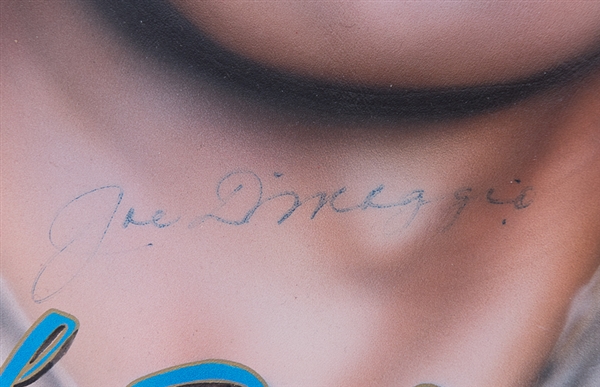 Large Original 1/1 Painting of Joe DiMaggio Signed by Joe DiMaggio and Famous Sports Artist Karen O'Neil Ganci (JSA LOA)