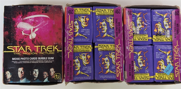 (1) Unopened 1979 Topps Star Trek Movie Box (BBCE Sealed) w/ 36 Packs & 2 Opened Boxes