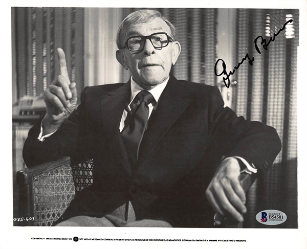 George Burns & Steve Allen Autographed 8x10 Photos - Beckett COAs