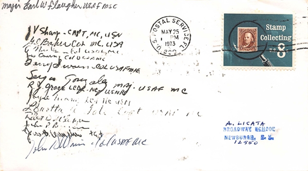 Skylab 1-2 First Day Cover w/ Signatures of Launch Site Medical Team