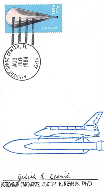 RARE Judy Resnik Signed First Day Cover (Beckett COA) - Died on Space Shuttle Challenger in 1986