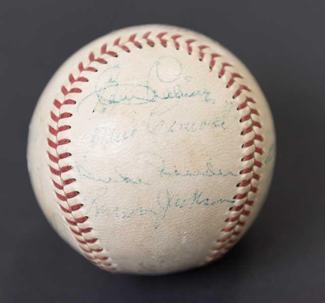 1957 Brooklyn Dodgers Team Signed Baseball w. Roy Campanella Pre-Accident Signature