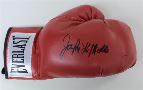 Jake La Motta Signed Everlast Boxing Glove