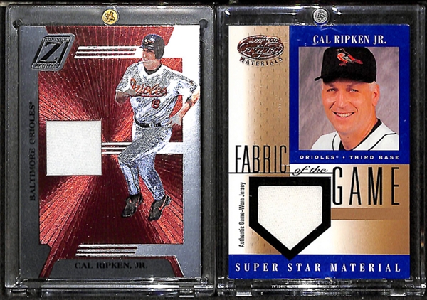 Lot Of 53 Baseball HOF & Stars Relic Cards w. Ripken & Griffey