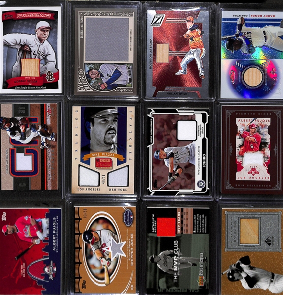 Lot Of 70 Baseball HOF & Stars Relic Cards w. George Sisler