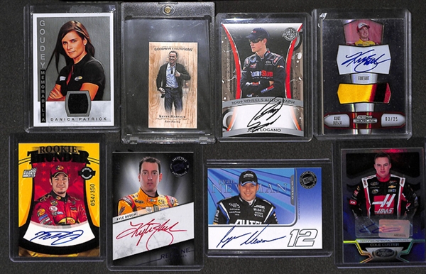 Lot Of 8 NASCAR Autograph/Relic/Numbered Cards w. Danica Patrick