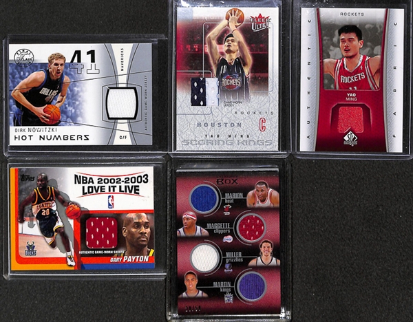 Lot Of 63 Basketball Relic Cards w. Kobe & LeBron