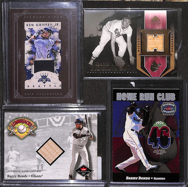 Lot Of 47 Baseball HOF & Stars Relic Cards w. Griffey Jr.