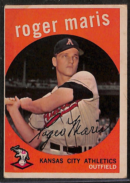 Lot Of 2 1959 Topps #202 Roger Maris Cards