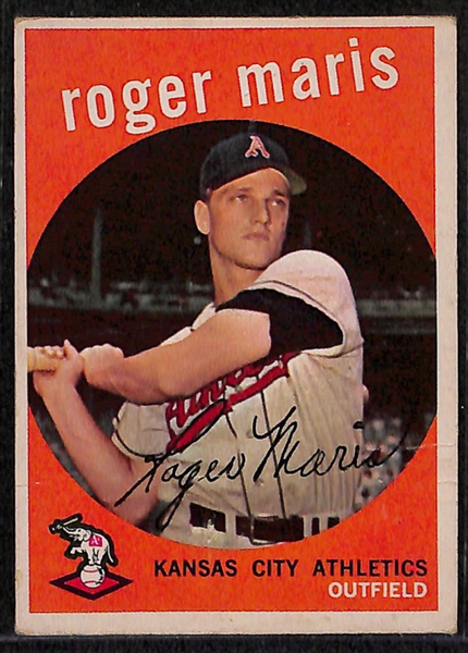 Lot Of 2 1959 Topps #202 Roger Maris Cards