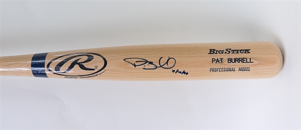 Pat Burrell Signed Rawlings Professional Model baseball Bat