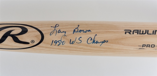 Larry Bowa Signed & Inscribed Rawlings Baseball Bat - JSA