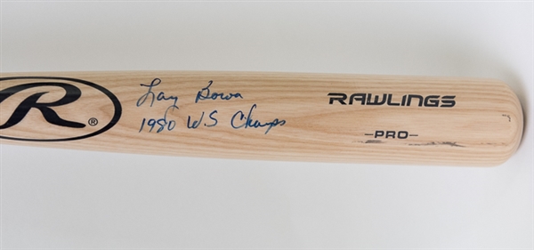 Larry Bowa Signed & Inscribed Rawlings Baseball Bat - JSA