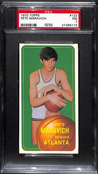 1970 Topps Pete Maravich Rookie #123 PSA 7 NM