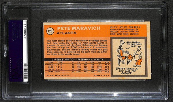 1970 Topps Pete Maravich Rookie #123 PSA 7 NM