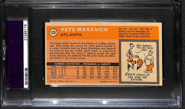 1970 Topps Pete Maravich Rookie #123 PSA 8 NM-MT