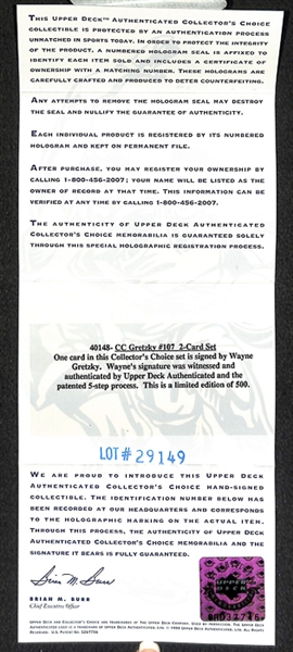 1996-97 Wayne Gretzky Auto UDA Upper Deck Collector's Choice Signed /500 RARE SP