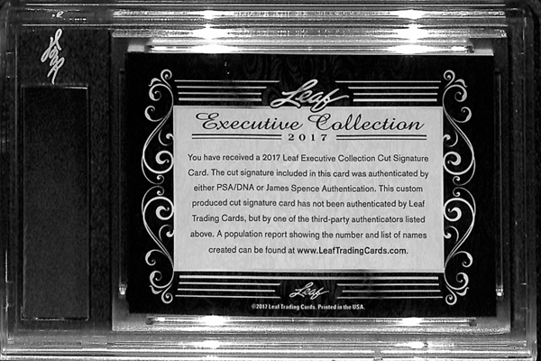 2017 Leaf Executive Collection Muhammad Ali Autograph Card