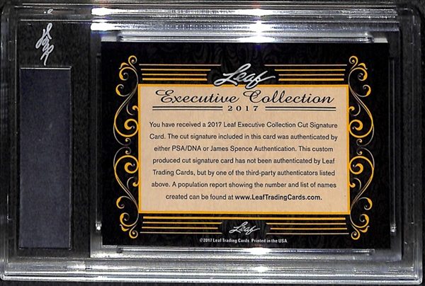 2017 Leaf Executive Collection Masterpiece 1/1 Richard Petty Cut Autograph Card