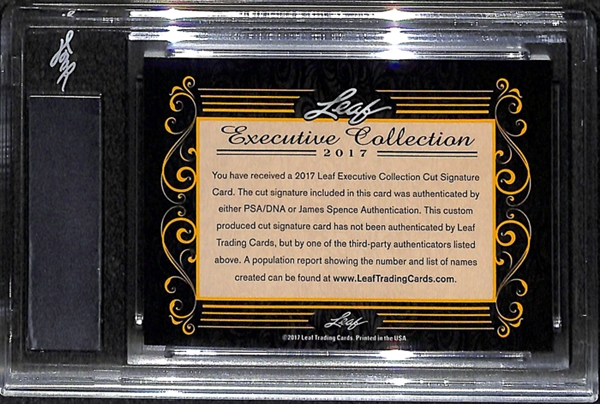2017 Leaf Executive Collection Masterpiece 1/1 Cole Hamels Cut Autograph Card