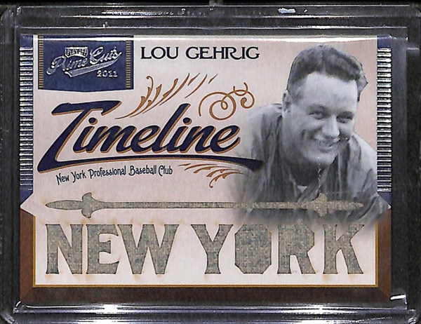 2011 Prime Cuts Lou Gehrig Jumbo Jersey Relic Card 4/10