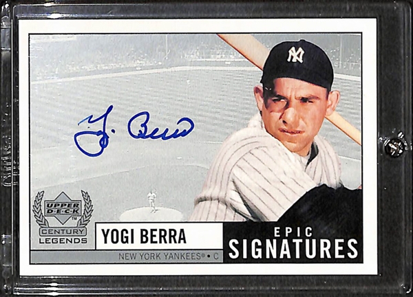 Lot Of 3 Certified Autograph Cards - (1) Nolan Ryan & (2) Yogi Berra
