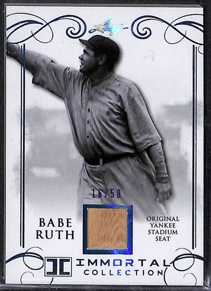 Lot Of 4 2017 Leaf Babe Ruth Collection Yankee Stadium Seat Relic Cards