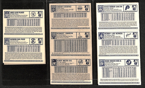 1973 Kellogg's Pro Super Stars Baseball Near Partial Set (38 cards) - many cards still connected!