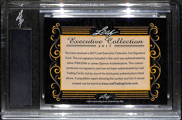 2017 Leaf Executive Collection Masterpiece 1/1 Bill Terry Cut Autograph Card