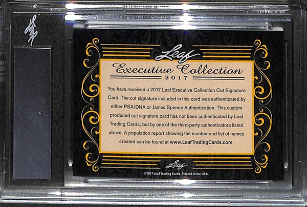 2017 Leaf Executive Collection Masterpiece 1/1 A.B. Happy Chandler Cut Autograph Card