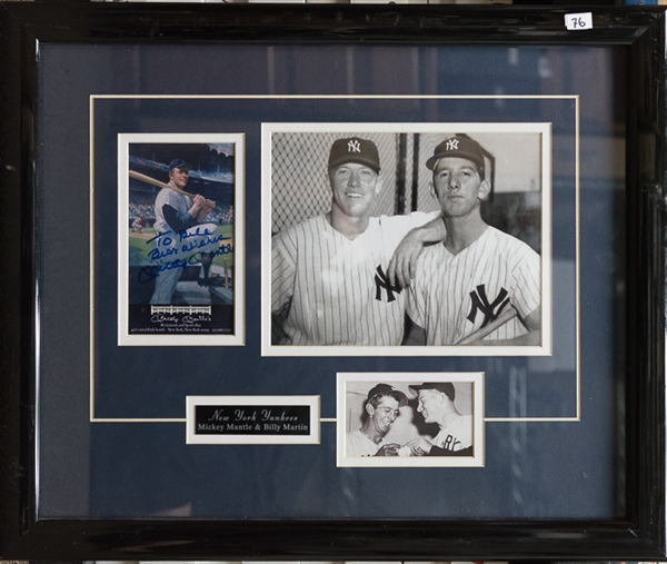 Mickey Mantle Autographed Matted/Framed Display (19x24 Frame)