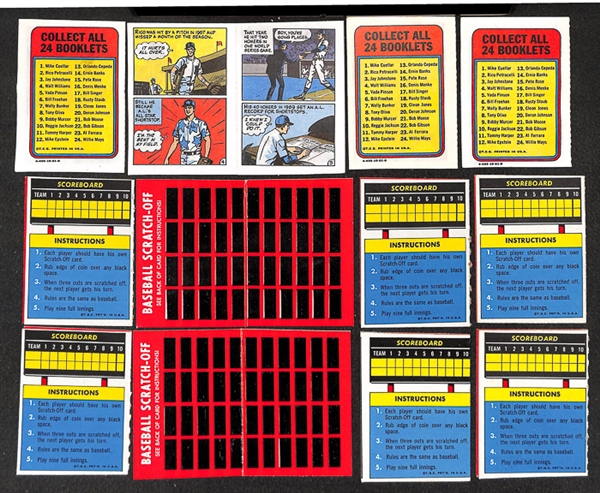Lot of 7 - 1970 Topps Booklets Set & 1971 Topps Scratch-Offs Sets - Complete with Extras
