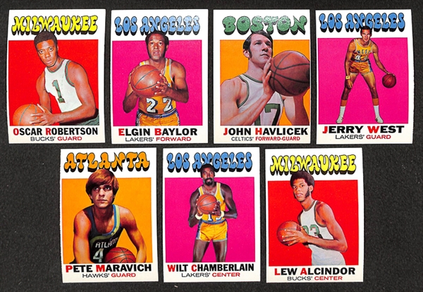 Lot of 2 - 1971-72 Topps Basketball 1st Series Sets
