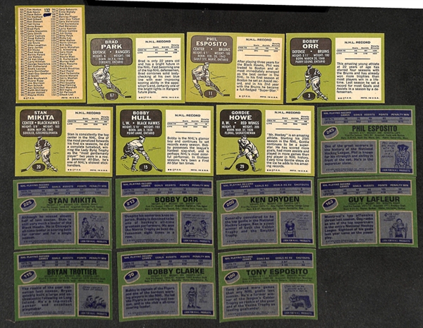 Lot of 2 1970s Topps Hockey Sets - 1970-71 Topps Hockey & 1976-77 Topps Hockey Complete Sets & 1976/1977 Topps Insert Card Sets