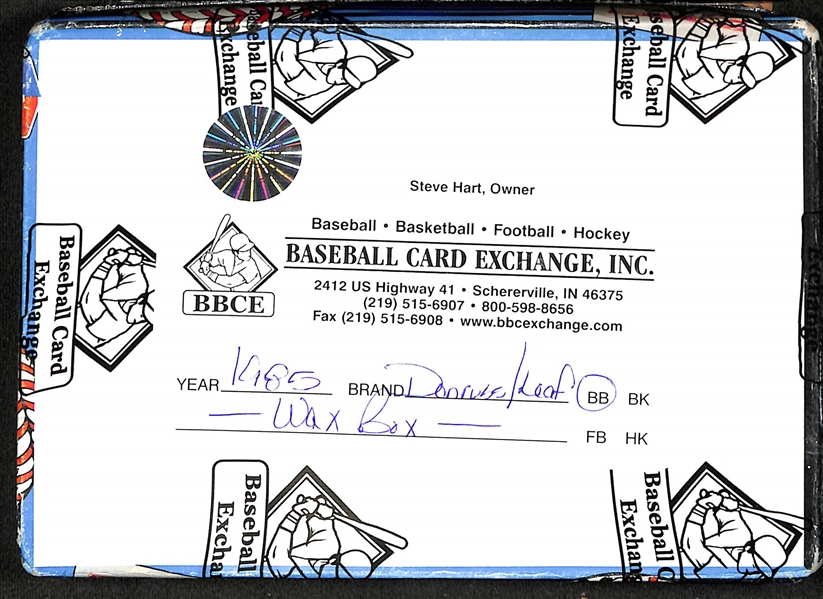 1985 Donruss/Leaf Unopened Baseball Card Box (BBCE Sealed) w/ 36 Packs