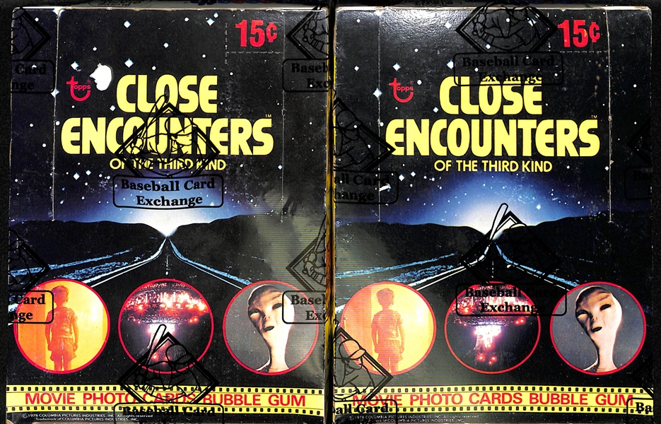 (2) Unopened 1978 Topps Close Encounters of the Third Kind Movie Boxes (BBCE Sealed) w/ 36 Packs