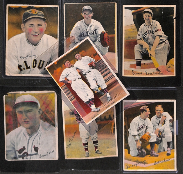 Lot of 7 1936 R312 Cards w. Rogers Hornsby