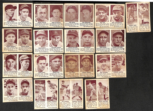 Lot of 17 1941 Double Play Cards w. Grove/Doerr