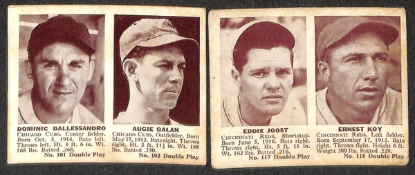 Lot Of 17 1941 Double Play Cards w. Grove/Doerr