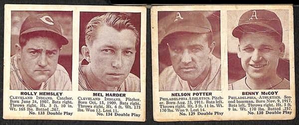 Lot Of 16 Different 1941 Double Play Cards w. Newsom/Greenberg