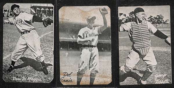 Lot Of 23 Different 1947 Bond Bread Card w. Bobby Thompson