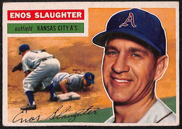 Lot Of 8 Assorted Sports Cards 1910-1956 w. Enos Slaughter