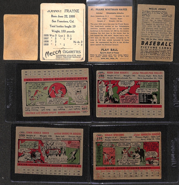 Lot Of 8 Assorted Sports Cards 1910-1956 w. Enos Slaughter