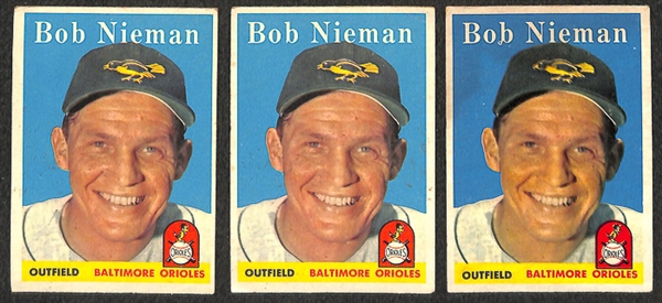 Lot Of 30 1958 Topps Baseball Cards w. Hank Aaron